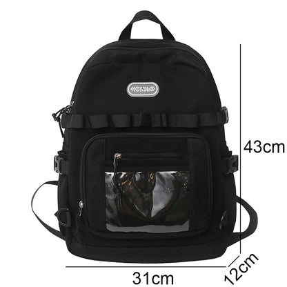 Men Female Transparent Leisure Travel Book Bag Male Lady Mesh College Backpack Girl Boy School Bag Women Laptop Backpack Fashion