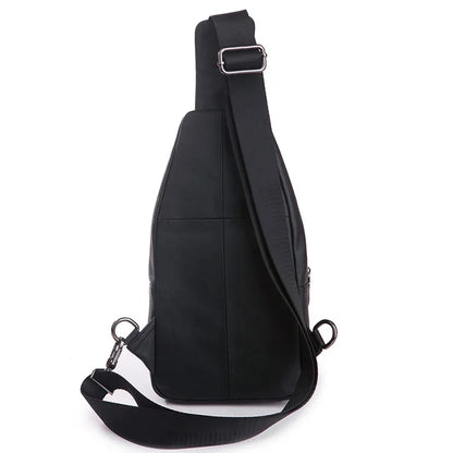 Men Genuine Leather Crossbody Chest Bags Real Cowhide Casual Riding Shoulder Bag Male Sling Backpack Rucksack