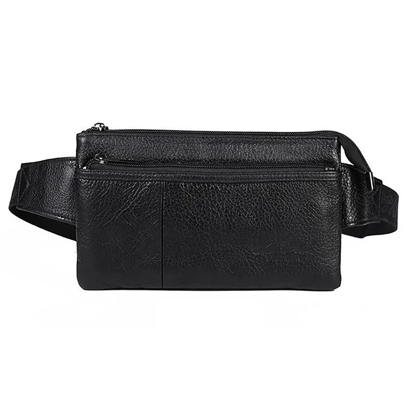 Men Genuine Leather Messenger Sling Chest Day Natural Skin Cowhide Shoulder Crossbody Bum Hip Waist Pack Bag Belt Purse