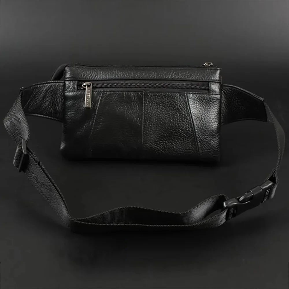 Men Genuine Leather Messenger Sling Chest Day Natural Skin Cowhide Shoulder Crossbody Bum Hip Waist Pack Bag Belt Purse