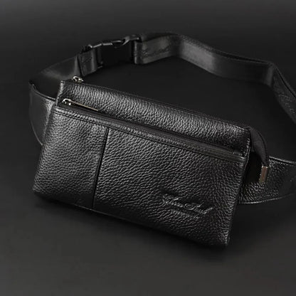 Men Genuine Leather Messenger Sling Chest Day Natural Skin Cowhide Shoulder Crossbody Bum Hip Waist Pack Bag Belt Purse