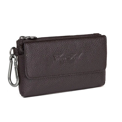 Men Genuine Leather Mobile Cell Phone Case Skin Belt Bag Loop High Quality Real Cowhide Male Hip Bum Fanny Hook Waist Pack