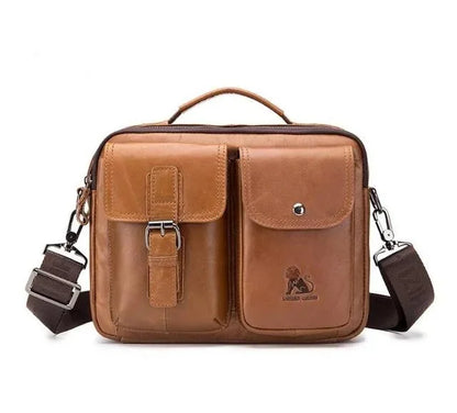 Men Genuine Leather Shoulder men's Handbag Vintage Crossbody Tote Business Man Messenger Bag