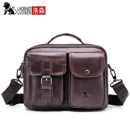 Men Genuine Leather Shoulder men's Handbag Vintage Crossbody Tote Business Man Messenger Bag