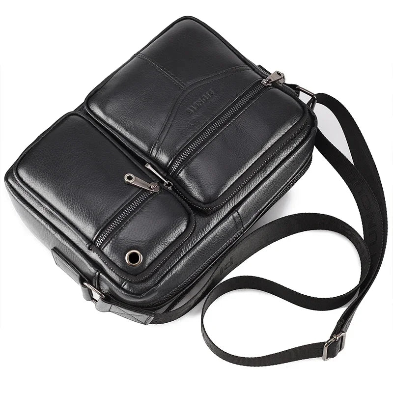 Men Genuine Messenger Male Top Shoulder Bag Men's A4 Paper Cowhide Leather Handbag