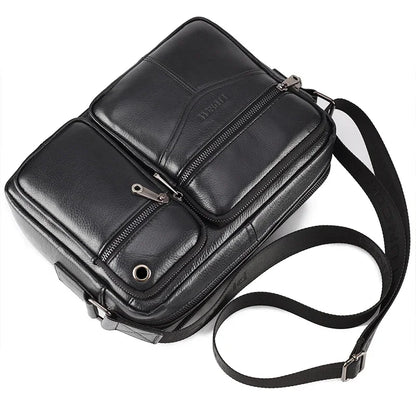 Men Genuine Messenger Male Top Shoulder Bag Men's A4 Paper Cowhide Leather Handbag