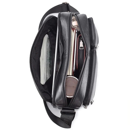 Men Genuine Messenger Male Top Shoulder Bag Men's A4 Paper Cowhide Leather Handbag