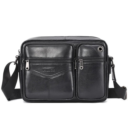 Men Genuine Messenger Male Top Shoulder Bag Men's A4 Paper Cowhide Leather Handbag