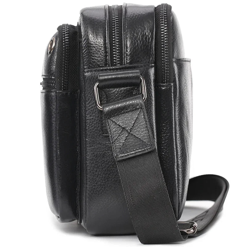 Men Genuine Messenger Male Top Shoulder Bag Men's A4 Paper Cowhide Leather Handbag