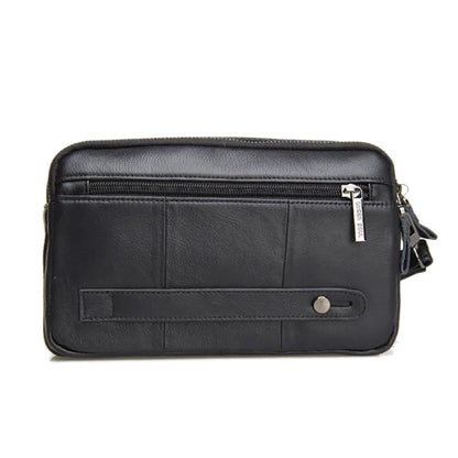 Men Genuine Natural Leather Clutch Wrist Hand Bag Business Wallet Mobile Phone Case Cash Pocket Purse New Male Money Handy Bags