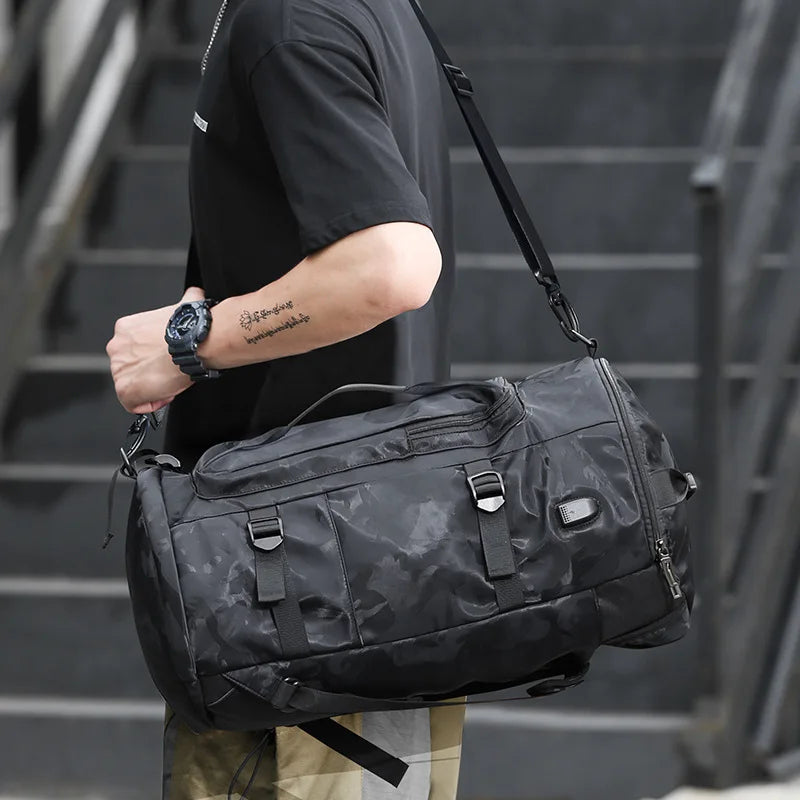 Men Gym Bag Wet and Dry Bag Fitness Training Backpack Large Capacity Leisure Lightweight Crossbody Travel Backpacks Yoga Bag