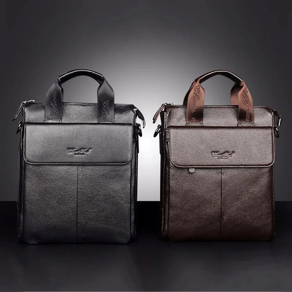 Men Handbag Top Handle Messenger Genuine Leather Business Briefcase Real Cowhide Male Tote Cross body Shoulder Bag