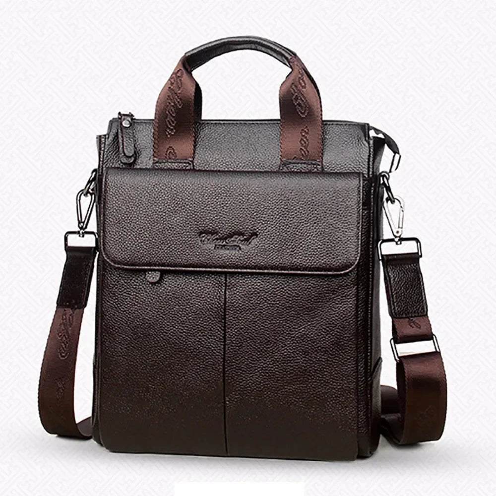 Men Handbag Top Handle Messenger Genuine Leather Business Briefcase Real Cowhide Male Tote Cross body Shoulder Bag