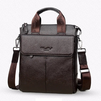 Men Handbag Top Handle Messenger Genuine Leather Business Briefcase Real Cowhide Male Tote Cross body Shoulder Bag