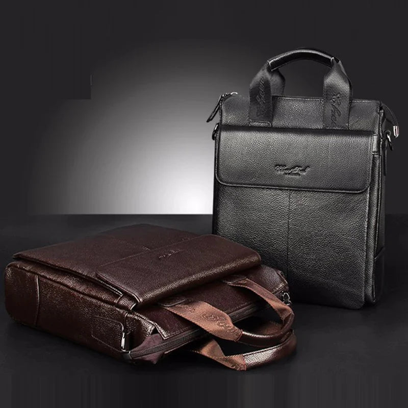Men Handbag Top Handle Messenger Genuine Leather Business Briefcase Real Cowhide Male Tote Cross body Shoulder Bag