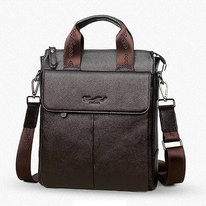 Men Handbag Top Handle Messenger Genuine Leather Business Briefcase Real Cowhide Male Tote Cross body Shoulder Bag