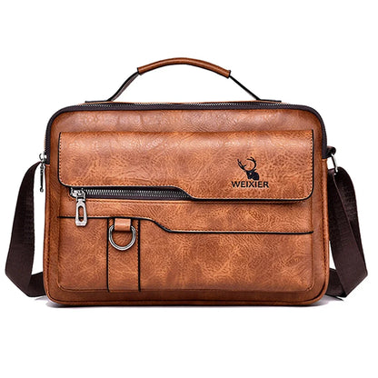 Men Handbag Top Handle s Cross Body Messenger Business Shoulder PU Leather Laptop Male Briefcase Tote Bag