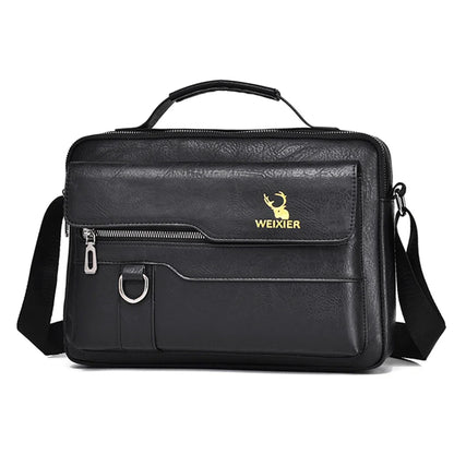 Men Handbag Top Handle s Cross Body Messenger Business Shoulder PU Leather Laptop Male Briefcase Tote Bag