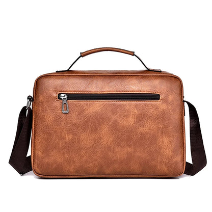 Men Handbag Top Handle s Cross Body Messenger Business Shoulder PU Leather Laptop Male Briefcase Tote Bag