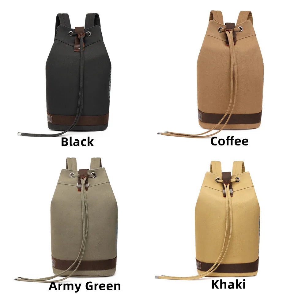 Men High Qualityl Canvas Backpack Male Simplicity Retro Letter Shoulder Bags Large Capacity Outdoor Versatile Casual Travel Bags