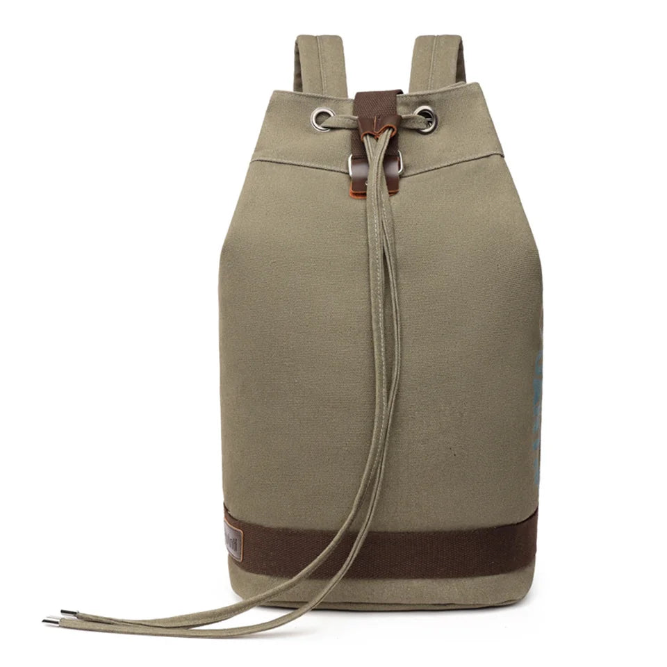 Men High Qualityl Canvas Backpack Male Simplicity Retro Letter Shoulder Bags Large Capacity Outdoor Versatile Casual Travel Bags