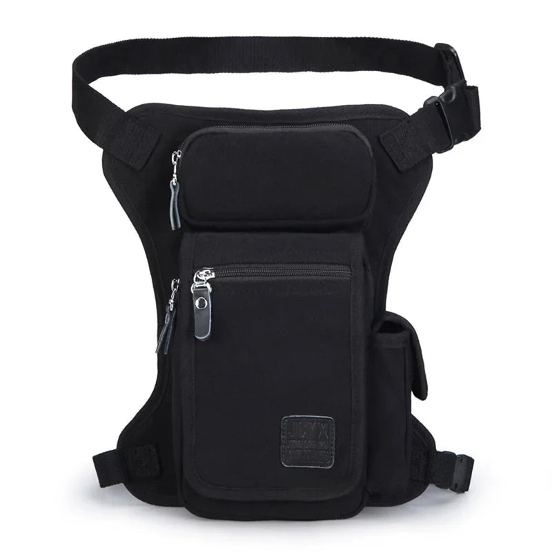 Men Hip Belt Waist Fanny Pack Pocket Military Male Motorcycle Rider Travel Assault High Quality Canvas Thigh Leg Drop Bag