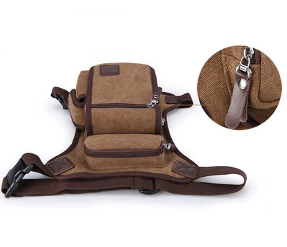 Men Hip Belt Waist Fanny Pack Pocket Military Male Motorcycle Rider Travel Assault High Quality Canvas Thigh Leg Drop Bag