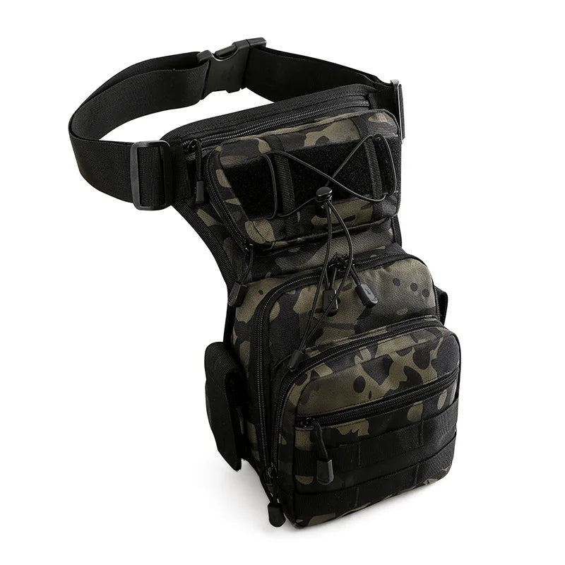 Men Hip Drop Leg Bags Waist Pack Motorcycle Rider Travel Military Male Nylon Messenger Cross body Bum Fanny Pack Thigh Belt Bag