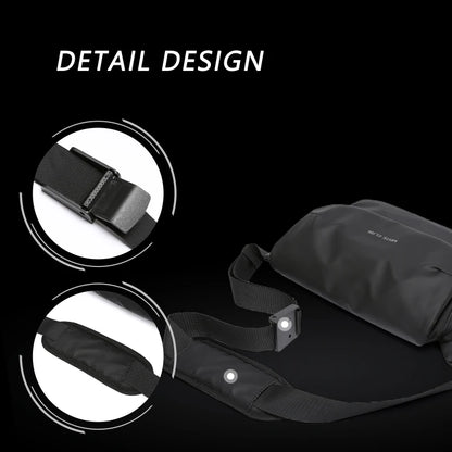 Men Large Capacity Crossbody Bag Waterproof Multi-function Messenger Bag Black Unisex Traveling Business Sling Bag