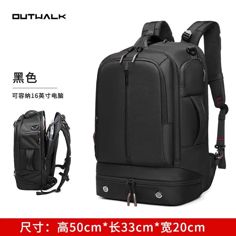 Men Larger Capacity Backpack Business Notebook Bagpack Waterproof Light Multifunctional Travel Luggage Storage Knapsack Shoe Bag