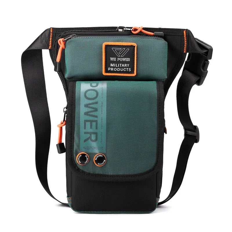 Men Leg Drop Bag Fanny Waist Pack for Motorcycle Rider Travel Military Nylon Male Cross body Shoulder Belt Hip Bum Thigh Bags