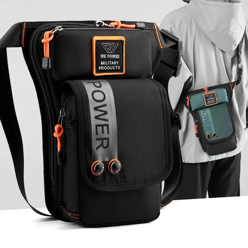 Men Leg Drop Bag Fanny Waist Pack for Motorcycle Rider Travel Military Sports Nylon Male Cross body Belt Hip Bum Thigh Bags