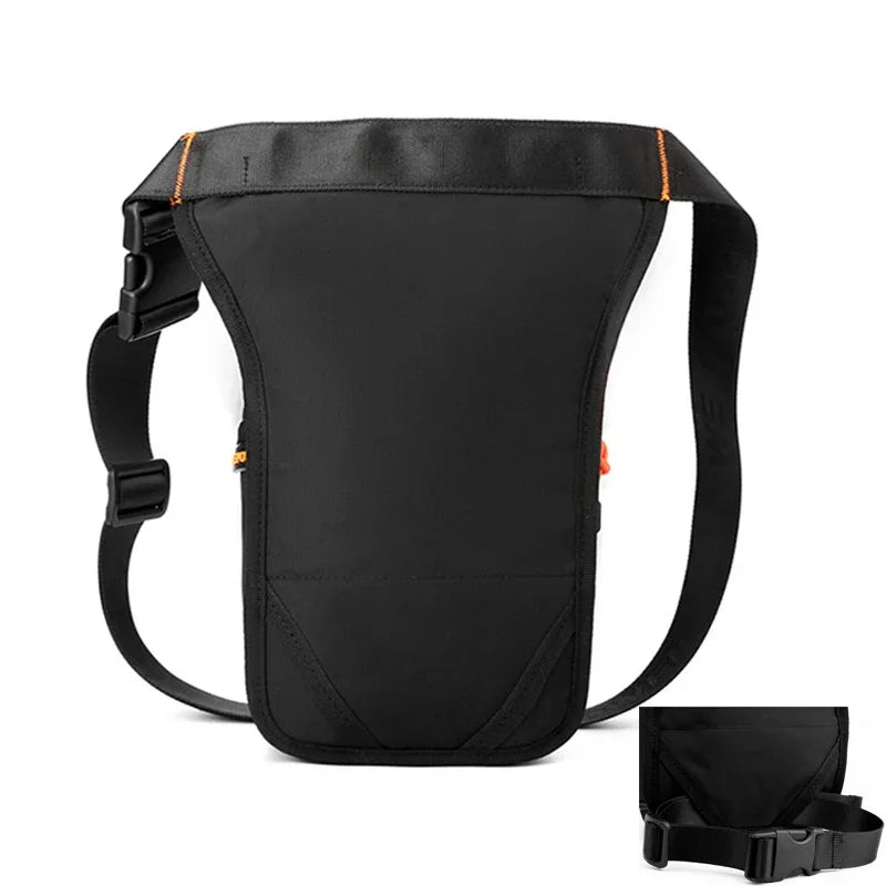 Men Leg Drop Bag Fanny Waist Pack for Motorcycle Rider Travel Military Sports Nylon Male Cross body Belt Hip Bum Thigh Bags