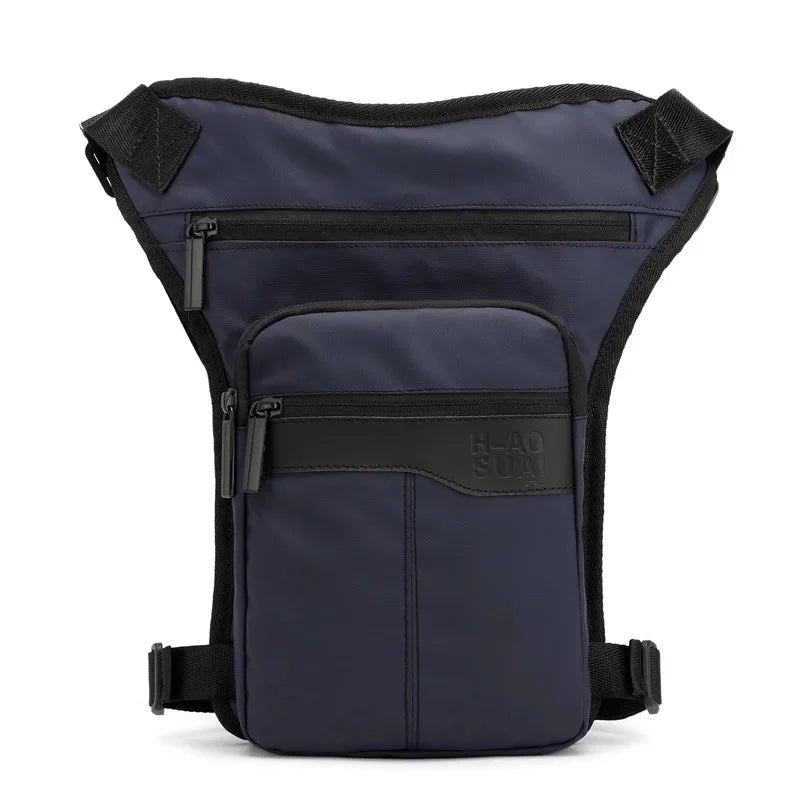 Men Leg Waist Belt Hip Fanny Pack for Motorcycle Rider Travel Shoulder Messenger Cross Body Male Nylon Thigh Drop Bag