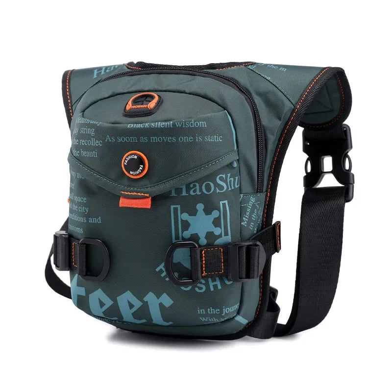 Men Leg Waist Pack Hip Belt Fanny Bag for Motorcycle Rider Travel Military Nylon Male Cross Body Shoulder Bum Drop Thigh Bags
