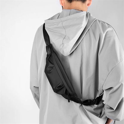 Men Leisure Chest Pack Lightweight And Breathable Nylon Crossbody Bag Male Multifunction Chest Bags Large Capacity Shoulder Bag
