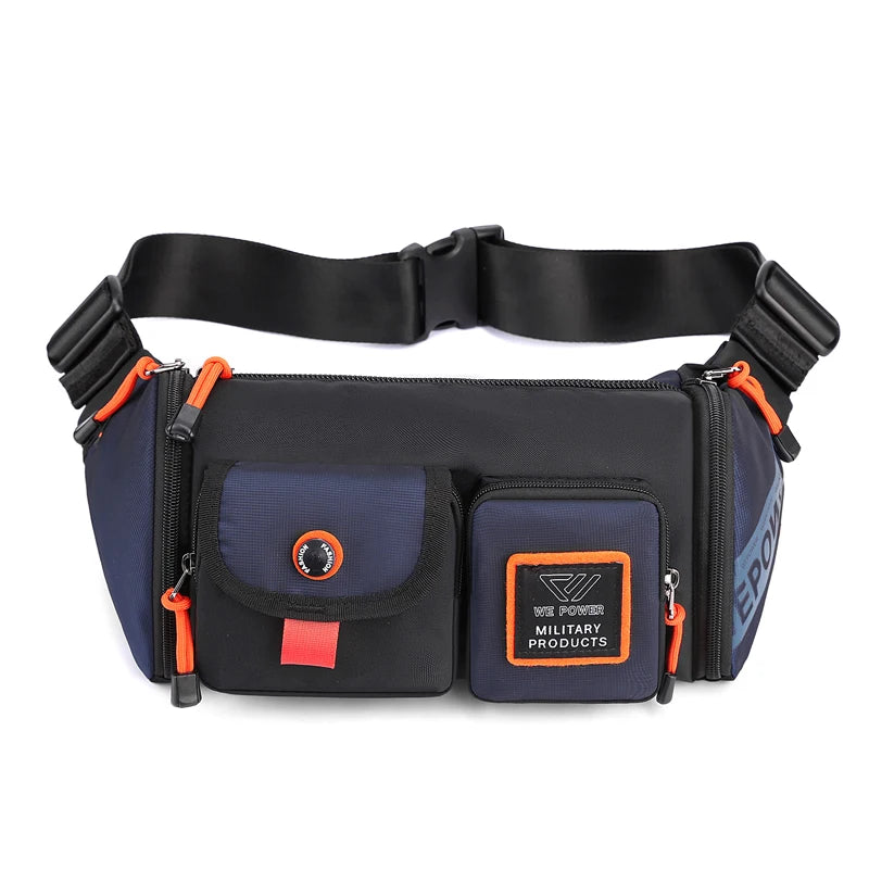 Men Leisure Fashion High-capacity Multiple Pockets Travel Crossbody Bag Nylon Chest Bags Men Shoulder Sling Bag Chest Waist Pack