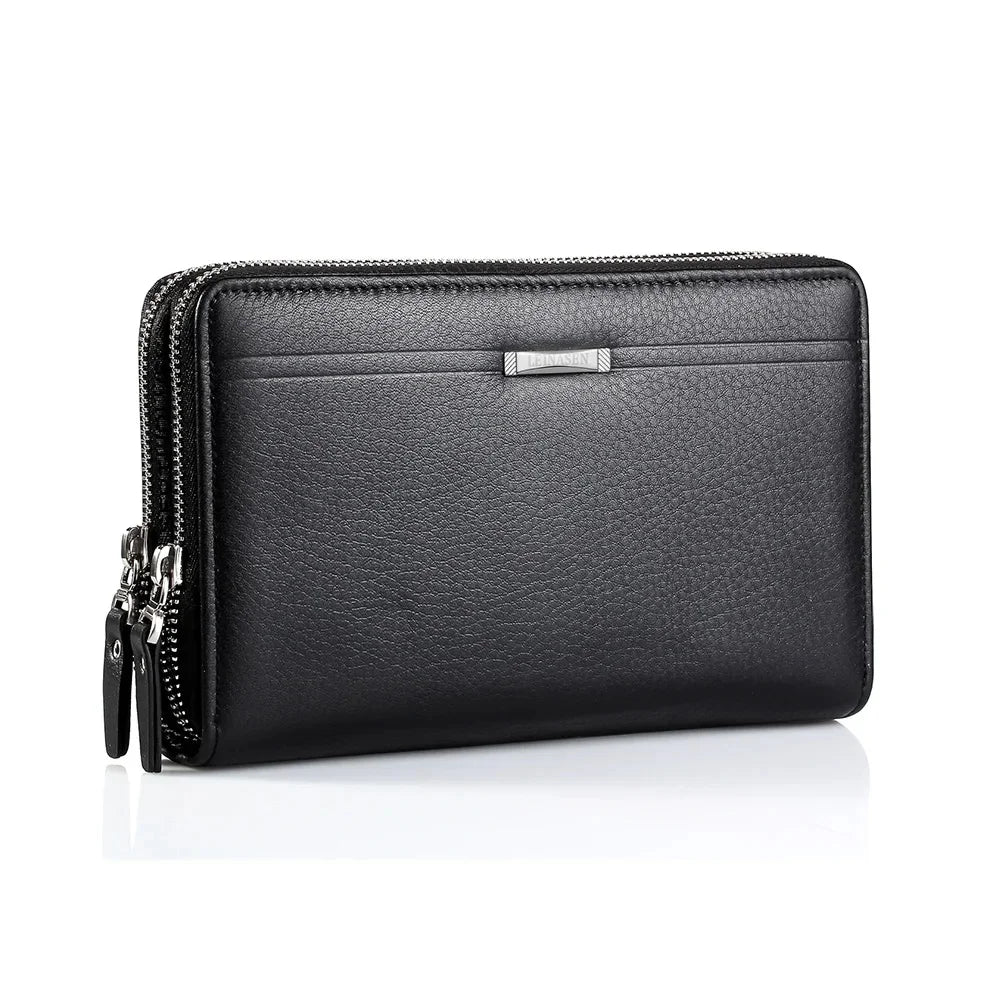 Men Long Wallet Purse Clutch Wrist Mobile Cell Phone Case Business Rtro Male PU Leather Cigarette Handy Money Bag Purses