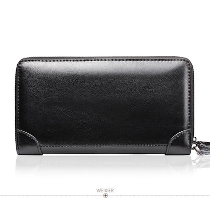 Men Long Wallet Purse Clutch Wrist Mobile Cell Phone Case Business Rtro Male PU Leather Cigarette Money Bag Handy Purses