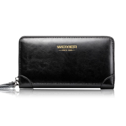 Men Long Wallet Purse Clutch Wrist Mobile Cell Phone Case Business Rtro Male PU Leather Cigarette Money Bag Handy Purses
