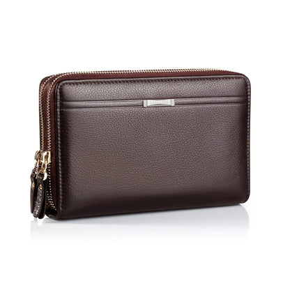 Men Long Wallet Purse Clutch Wrist Mobile Cell Phone Case Business Rtro Male PU Leather Cigarette Handy Money Bag Purses