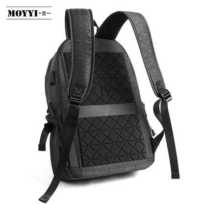 Men Male Black Backpack Gray USB Charing Student School Backpack Bags For Teenagers Oxford Mochila Rucksack Travel Daypack