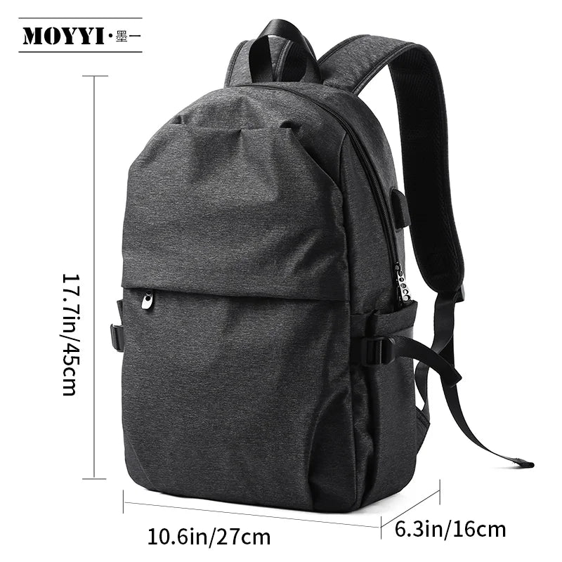 Men Male Black Backpack Gray USB Charing Student School Backpack Bags For Teenagers Oxford Mochila Rucksack Travel Daypack