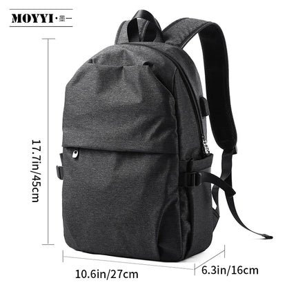 Men Male Black Backpack Gray USB Charing Student School Backpack Bags For Teenagers Oxford Mochila Rucksack Travel Daypack