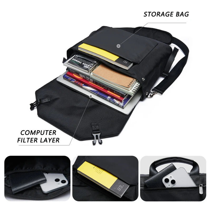 Men Messenger Bag Casual Crossbody Shoulder Bag Waterproof High Capacity Fashion Sling Bag Short Trip Crossbody Female Teenage