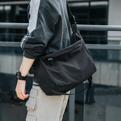 Men Messenger Bag Fashion 14inch Laptop Oxford Waterproof Travel Shoulder Bag All-match Large Casual Single Bag For Male