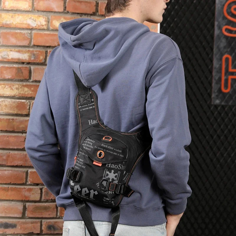 Men Military Assault Oxford/Nylon Shoulder Messenger Fanny Bag Waterproof Motorcycle Rider Male Hip Bum Belt Waist Pack Leg Bags