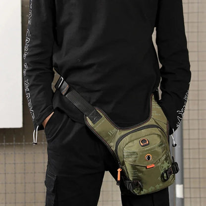 Men Military Assault Oxford/Nylon Shoulder Messenger Fanny Bag Waterproof Motorcycle Rider Male Hip Bum Belt Waist Pack Leg Bags