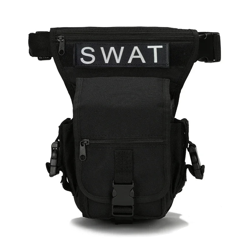 Men Motorcycle Rider Leg Belt Bum Hip Outdoor Sports Military Tactical Camping Molle Nylon Drop Fanny Waist Pack Thigh Bag