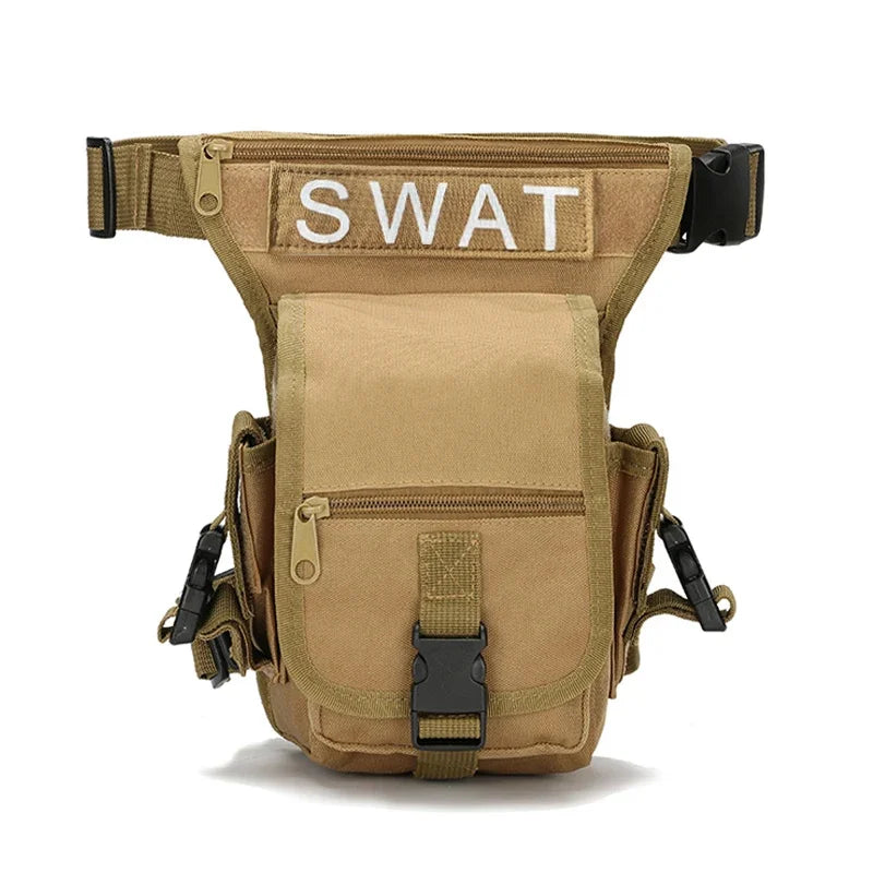Men Motorcycle Rider Leg Belt Bum Hip Outdoor Sports Military Tactical Camping Molle Nylon Drop Fanny Waist Pack Thigh Bag
